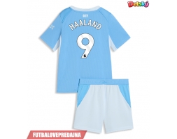 Lacne Dětský Futbalové dres Manchester City Erling Haaland #9 2026-27 Krátky Rukáv - Domáci (+ trenírky)